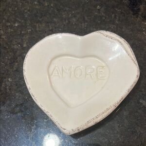 Vietri Amore Heart-Shaped Ceramic Dish